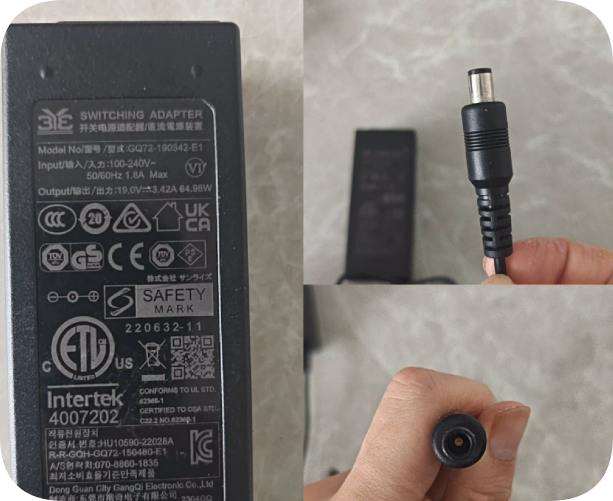 *Brand NEW* Suitable for Gangqi GQ72-190342-E1 Power Adapter 19V 3.42A 65W Round Mouth With Pin Transformer Ch